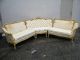 French Long Heavy Carved Tufted Divided Tripartite Couch / Sofa 2691 1900-1950 photo 1