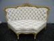 French Long Heavy Carved Tufted Divided Tripartite Couch / Sofa 2691 1900-1950 photo 4