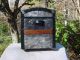 Antique Trunk With Rare Stars & 1/4 Moon Embossed Tin Other photo 4