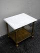 Mid Century Marble Top Gold Leaf Side Table Post-1950 photo 4