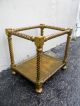 Mid Century Marble Top Gold Leaf Side Table Post-1950 photo 5