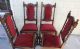 Set Of 4 English Antique Oak Barley Twist Upholstered Chairs. 1900-1950 photo 4