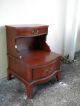 Pair Of Serpentine Mahogany Side / End / Night Tables 1900-1950 photo 5