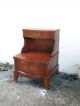 Pair Of Serpentine Mahogany Side / End / Night Tables 1900-1950 photo 6