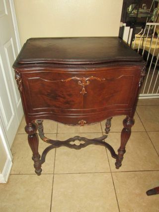 Antique Wash Stand Or Dry Sink Cabinet Old Piece photo