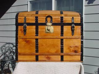 Restored Antique Trunk - 1887 Patent Date - Tray - Outstanding Trunk photo