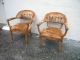 Pair Of Mid - Century Mahogany Tufted Living Room Side Chairs 2231 Post-1950 photo 2
