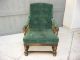 Vintage Ethan Allen Spanish Style Armchair And Ottoman With Green Velvet Post-1950 photo 2