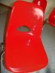1 Vtg Orange - Red Krueger Fiberglass Side Shell Chair Retro 60s 70s Eames Era Post-1950 photo 2