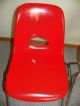 1 Vtg Orange - Red Krueger Fiberglass Side Shell Chair Retro 60s 70s Eames Era Post-1950 photo 5