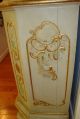 Shabby Painted Antique Cupboard Romantic Cottage Italian Style Old Glass Panes 1800-1899 photo 10