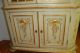 Shabby Painted Antique Cupboard Romantic Cottage Italian Style Old Glass Panes 1800-1899 photo 1