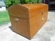Antique Faux Leather Finished Dome Top Steamer Trunk 1800-1899 photo 1