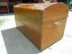 Antique Faux Leather Finished Dome Top Steamer Trunk 1800-1899 photo 2