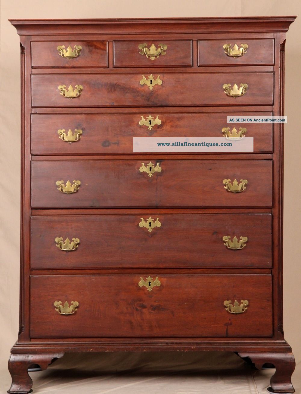 American Pennsylvania Chippendale Tall Chest Of Drawers Highboy,  18th Century Pre-1800 photo