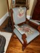 Amazing One Of A Kind Antique Victorian Needlepoint Parlour Chair 1800-1899 photo 4