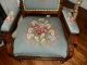 Amazing One Of A Kind Antique Victorian Needlepoint Parlour Chair 1800-1899 photo 7