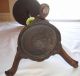 Antique Victorian Art Nouveau Deco Cast Iron Yellow Glass Plant Lamp Smoke Stand Unknown photo 6