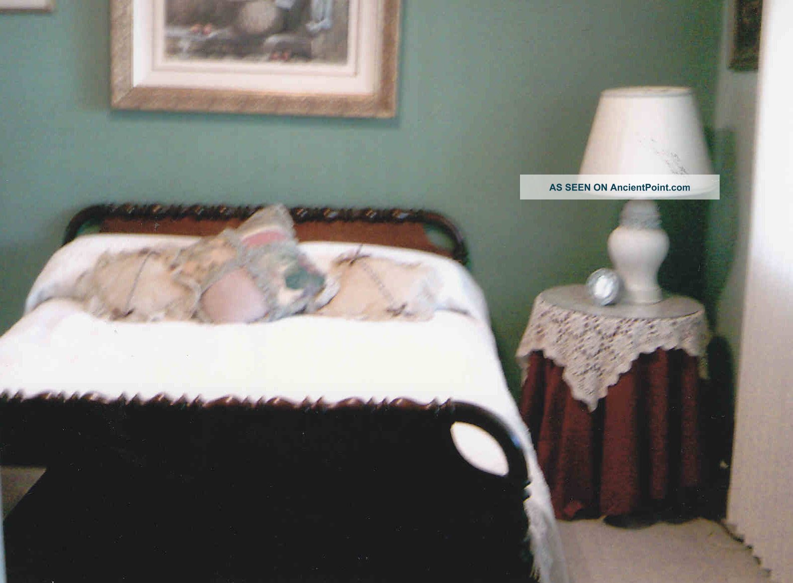 Antique Walnut Spool Bed 1860 W/ Orginal 6 1/2 