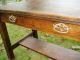 Rare Large Mission Arts & Crafts Oak Library Desk With A Lovely Dark Patina 1900-1950 photo 4