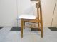 1960 ' S Danish Modern Walnut Chair Retro Mid - Century Round Peg Legs White Vinyl Post-1950 photo 4