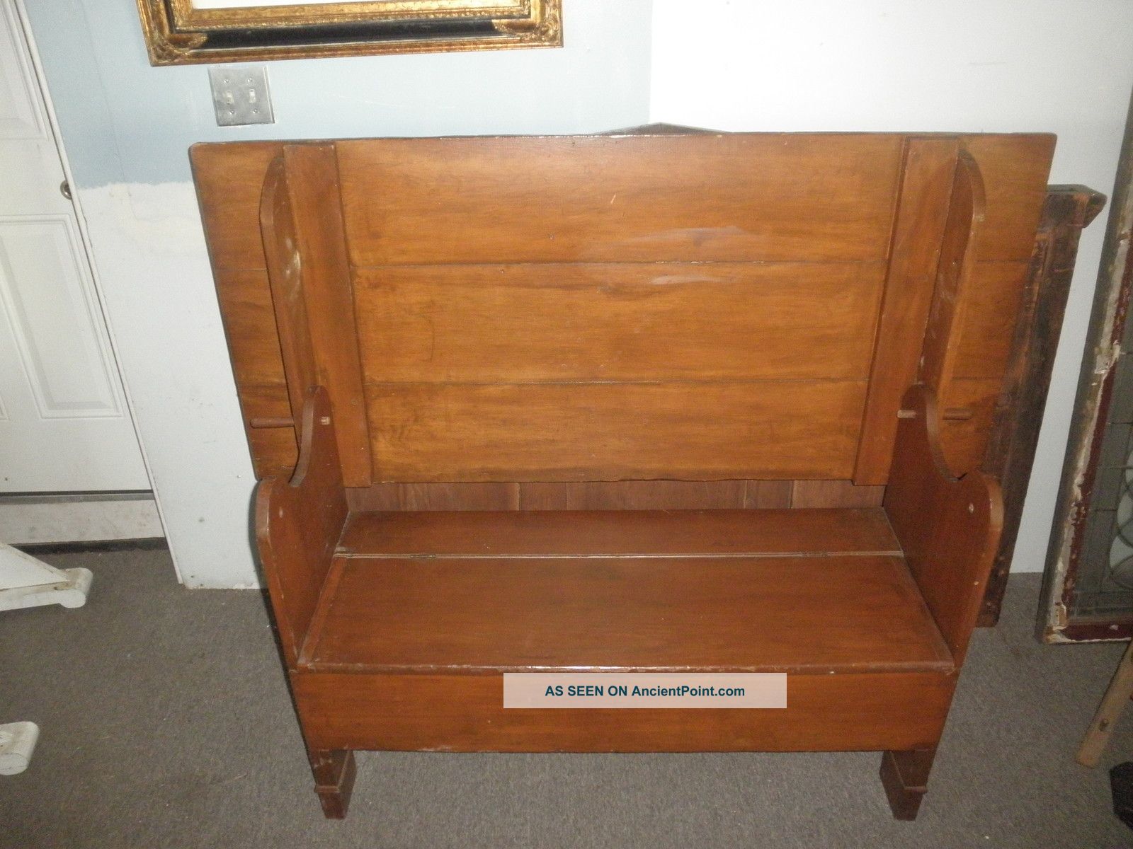 Antique Primitive Early American Farm Harvest Table/ Bench 6 Feet Long 1800 ' S Primitives photo