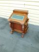 50721 Solid Mahogany Lift Top Desk With Leather Insert Post-1950 photo 1