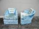 Pair Of Mid - Century Tufted Barrel Shape Swivel/rocking Chairs 2593 Post-1950 photo 4