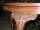 1856 Antique Round Table /ball In Claw/solid Walnut 1800-1899 photo 2