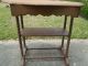 Antique Vtg Wood Tiered Occassional Decorative Table Unusual Turned Legs Unknown photo 1
