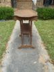 Antique Vtg Wood Tiered Occassional Decorative Table Unusual Turned Legs Unknown photo 4
