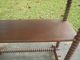 Antique Vtg Wood Tiered Occassional Decorative Table Unusual Turned Legs Unknown photo 6