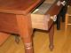 Antique American New England Sheraton Cherry And Mahogany Work Table Reeded Legs 1800-1899 photo 2