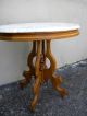 1880 ' S Victorian Walnut Marble Top Side Table 1800-1899 photo 1
