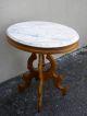 1880 ' S Victorian Walnut Marble Top Side Table 1800-1899 photo 4