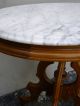1880 ' S Victorian Walnut Marble Top Side Table 1800-1899 photo 6