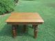 Antique Solid Oak Table W/3 Leaves Massive Legs Refinished/ Ready To Go 1800-1899 photo 9