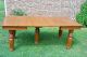 Antique Solid Oak Table W/3 Leaves Massive Legs Refinished/ Ready To Go 1800-1899 photo 1