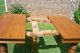 Antique Solid Oak Table W/3 Leaves Massive Legs Refinished/ Ready To Go 1800-1899 photo 4
