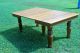 Antique Solid Oak Table W/3 Leaves Massive Legs Refinished/ Ready To Go 1800-1899 photo 6