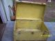Vintage Metal Trimmed Footlocker - Chest Weight Is 45 Pounds Post-1950 photo 7