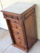 Elegant French Antique Henry Ii Marble Top Nightstand.  Made From Oak. 1800-1899 photo 1