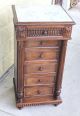 Elegant French Antique Henry Ii Marble Top Nightstand.  Made From Oak. 1800-1899 photo 3