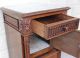 Elegant French Antique Henry Ii Marble Top Nightstand.  Made From Oak. 1800-1899 photo 6