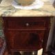 French Inlaid Mahogany & Marble Top Side Cabinet Table 1900-1950 photo 5