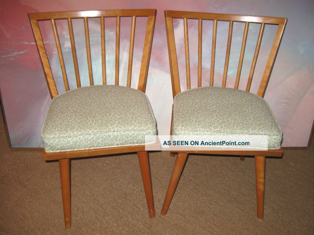 2 Mid Century Russel Wright Conant Ball Dining Chairs