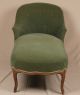 Green Velvet French Louis Xv Antique Style Chaise Lounge Settee Loveseat Sofa 1900-1950 photo 2