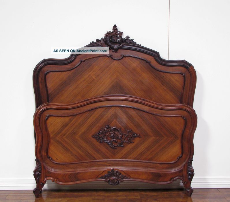 11734 - 2 : Antique French Louis Xv Rosewood Bed 1900-1950 photo