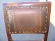 Three Brown Leather Spanish Style Bar Stools Bench Stools Post-1950 photo 3
