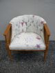 Pair Of Mid - Century Tufted Barrel Shape Caned Side By Side Chairs 2190 Post-1950 photo 5